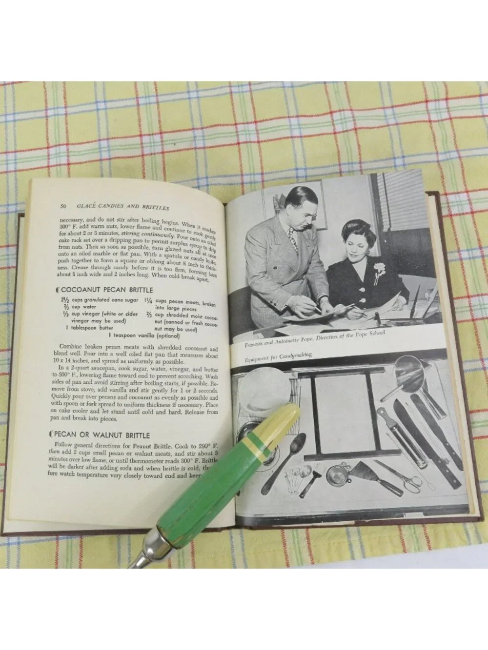 Antoinette Pope School Candy Book Cookbook 1951 Vintage Chicago Cook Book